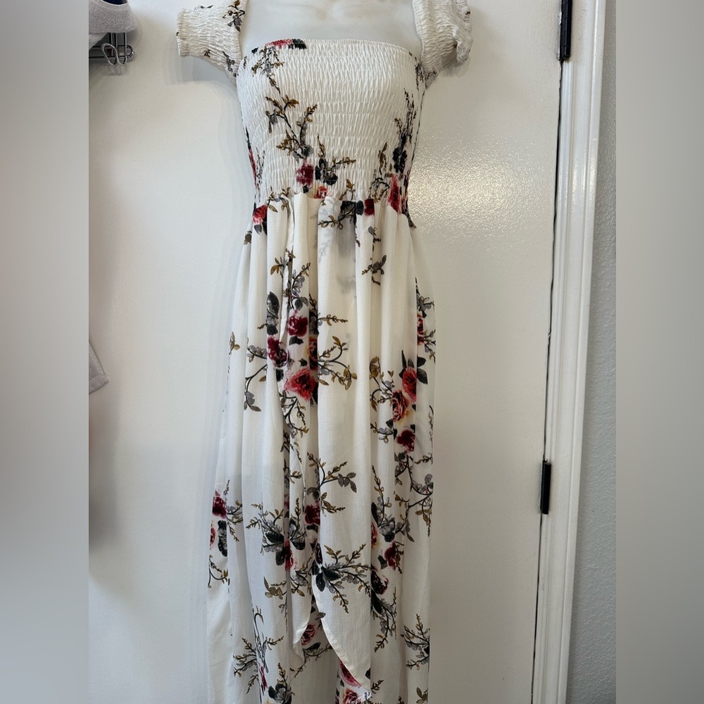 Off shoulder white dress